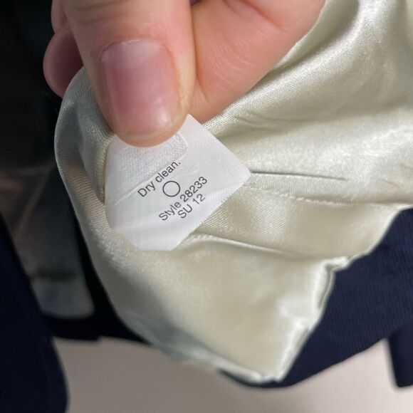 J. Crew Dark Navy Schoolboy Wool Blend Blazer Jacket Size 0 - Picture 5 of 5